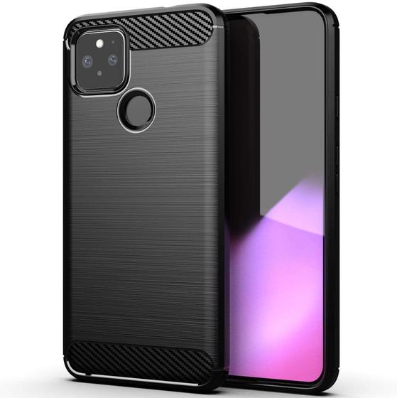 Imagem de Capa Case Google Pixel 4a 5G (Tela 6.2) Carbon Fiber Anti Impacto