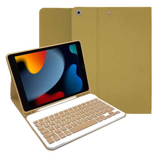 Imagem de Capa Case Ipad 9 9 Geração 2021 10.2 Teclado Slim Removível Sem Fio Smart Suporte Caneta Premium