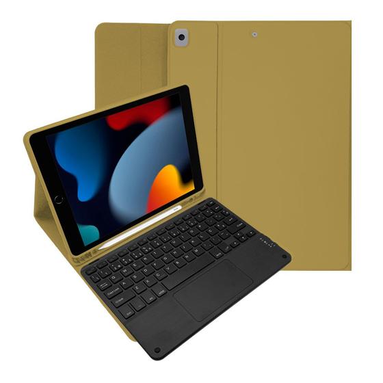 Imagem de Capa Case Ipad 9 9ª Geração 2021 Capinha com Teclado Sem Fio Touchpad Anti Impacto Suporte Pencil