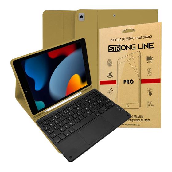 Capa Case Ipad 9 9ª Geração 2021 Capinha com Teclado Sem Fio Touchpad ...