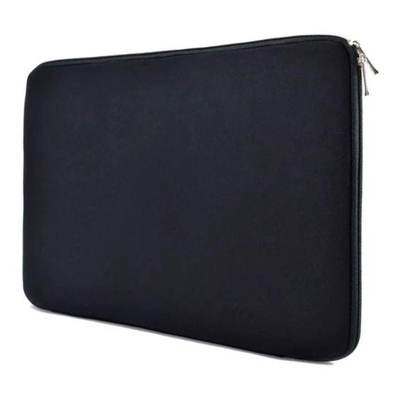 Imagem de Capa Case Luva Pasta Notebook Zíper Slim Samsung Dell Barata Neoprene 15,6 Polegadas Preto