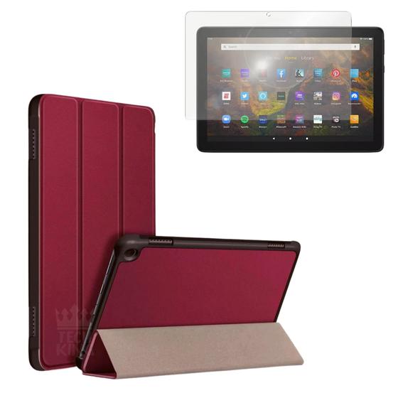 Imagem de Capa Case Magnetica + Pelicula Vidro Para Fire HD 8 2022