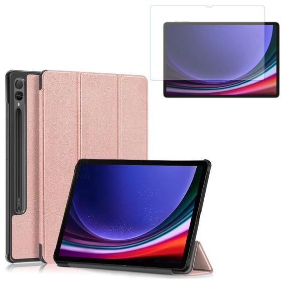 Imagem de Capa case material sintético + vidro para Galaxy Tab S9 FE+