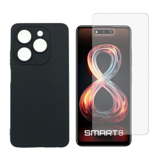 Imagem de Capa Case + Película Hidrogel Para Infinix Smart 8 / 8 Pro