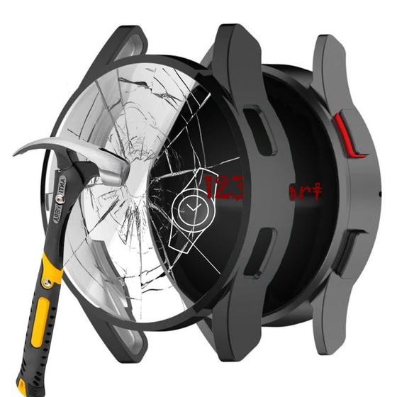 Capa Case Película Vidro P/ Galaxy Watch 4 40Mm R860 - Preto Menor preço em Capa Case Película Vidro P/ Galaxy Watch 4 40Mm R860 - Preto