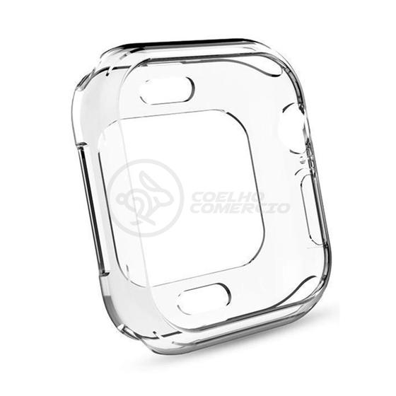 Imagem de Capa Case Proteção 360 Borda Silicone 42mm 44mm TPU Flexível Transparente Para Smartwatch