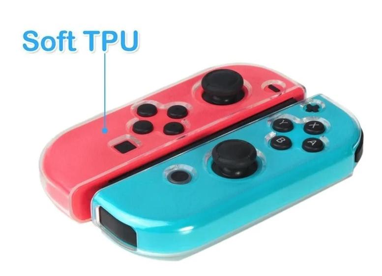 Imagem de Capa Case Proteção Tpu Macio Transparente Para Joycon Compativel com Nintendo Switch Padrao