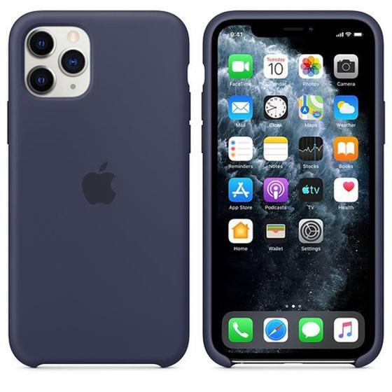 Imagem de Capa Case Silicone compatível com iPhone 11 PRO - Azul Marinho