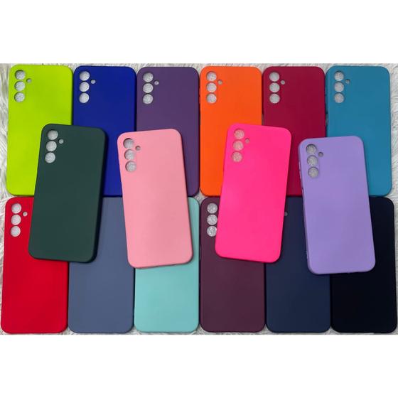 Capa case silicone cores para Samsung A14 5G/4G Menor preço em Capa case silicone cores para Samsung A14 5G/4G