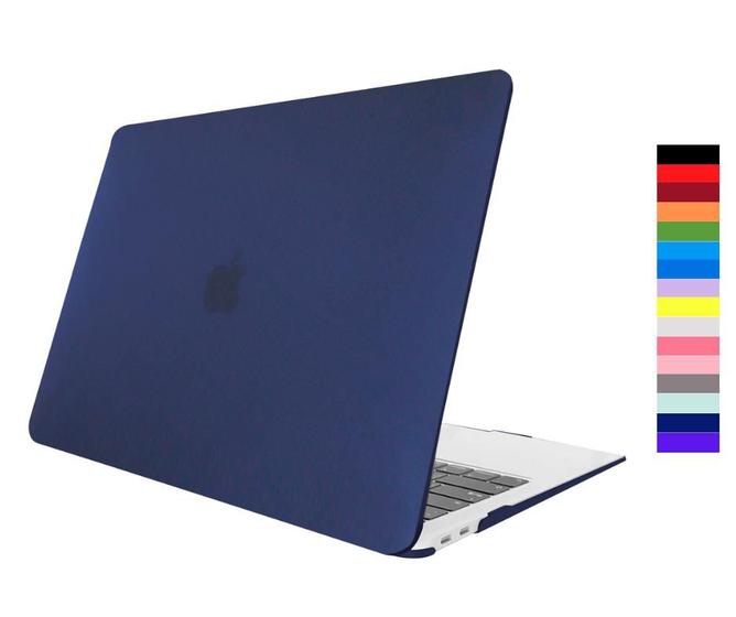 Imagem de Capa Case Slim Compativel Com Macbook NEW AIR 13.6" A2681 com Chip M2 AZUL MARINHO FOSCO