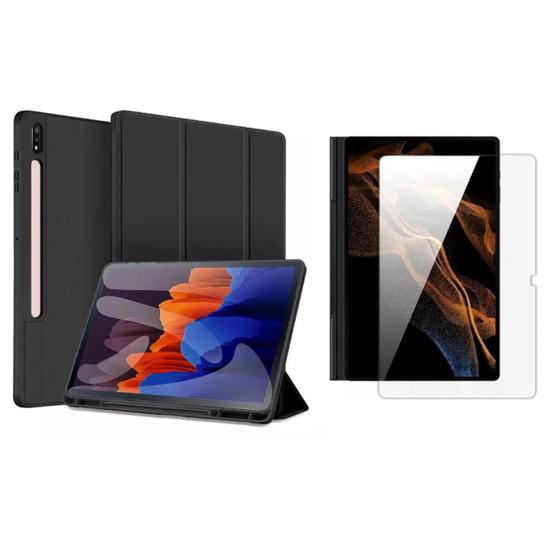 Imagem de Capa Case Smart + Película Para Tablet Galaxy S8 Ultra 14.6 Polegadas