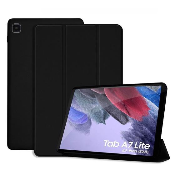Capa Case Tablet Samsung Tab A7 Lite T220 T225 8.7 Polegadas Smart Protetora Couro Premium Preta Menor preço em Capa Case Tablet Samsung Tab A7 Lite T220 T225 8.7 Polegadas Smart Protetora Couro Premium Preta