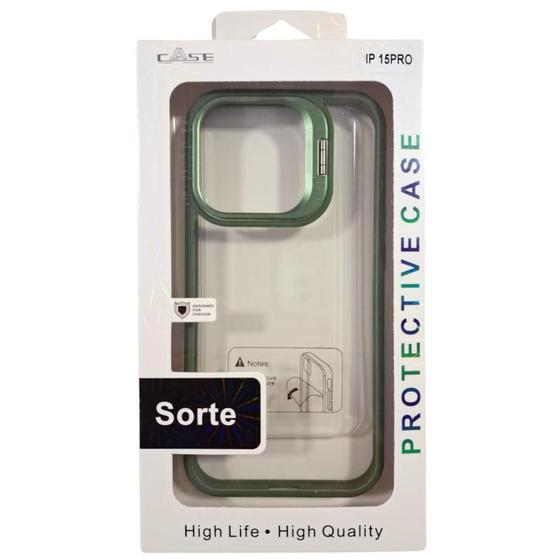 Imagem de Capa Case Transparente com Suporte de Metal Para iPhone