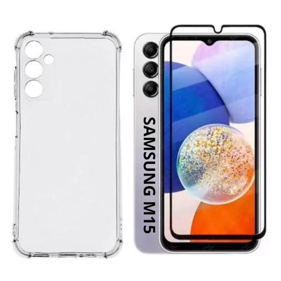 Imagem de Capa Case Transparente Para Samsung M15 + Película 3D Vidro