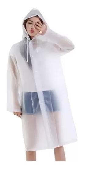 Imagem de Capa Chuva Adulto PVC Transparente Impermeável Capuz Frio 12