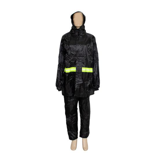 Imagem de Capa Chuva Com Forro Capuz Motoboy Flex Pvc Faixa Reflexiva - Yins