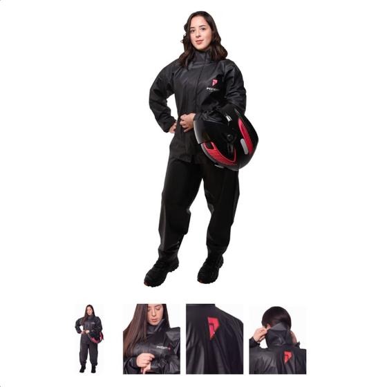 Capa Chuva Feminina Moto Impermeável Pioneira