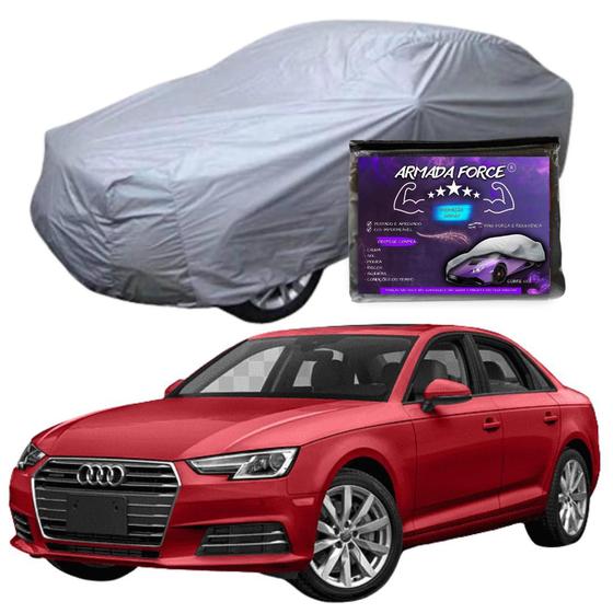 Imagem de Capa Cobrir Carro AUDI A4 SEDAN 100% Forrada Armada Force 100% Impermeável Forro Total Protege Sol Chuva Poeira Lona Proteção Automotiva