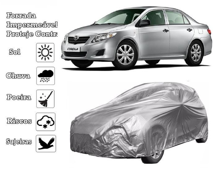 Imagem de Capa Cobrir Carro Corolla Forrada e 100% Impermeável Proteção sol e chuva