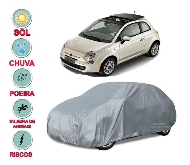 Imagem de Capa Cobrir Carro Fiat 500 Impermeável Proteção Bezzter