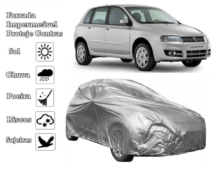Imagem de Capa Cobrir Carro Fiat Stilo Forrada e 100% Impermeável Bezz Protege Sol e Chuva