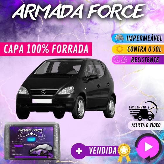 Imagem de Capa Cobrir Carro MERCEDES A160 100% Forrada Armada Force 100% Impermeável Forro Total Protege Sol Chuva Poeira Lona Proteção Automotiva Hatch e Sedan