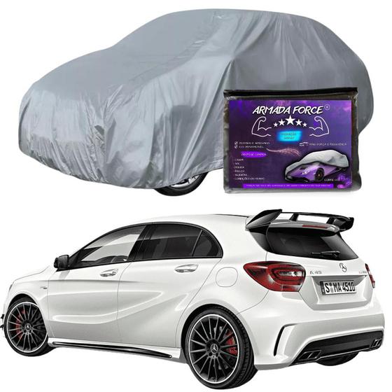 Imagem de Capa Cobrir Carro MERCEDES A45 100% Forrada Armada Force 100% Impermeável Forro Total Protege Sol Chuva Lona Proteção Automotiva Hatch e Sedan