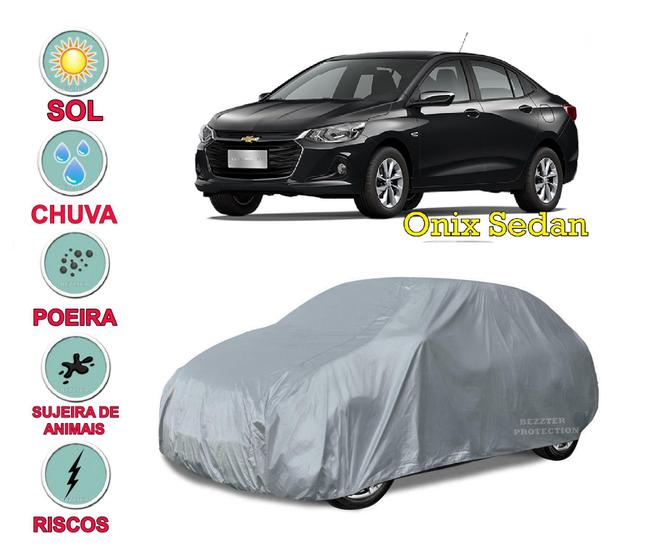 Capa cobrir carro Onix Sedan 100% Impermeável Proteção Total Bezzter Menor preço em Capa cobrir carro Onix Sedan 100% Impermeável Proteção Total Bezzter
