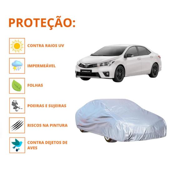 Imagem de Capa Cobrir Carro Toyota Corolla Com Proteção Impermeável