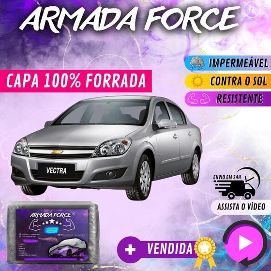 Imagem de Capa Cobrir Carro VECTRA SEDAN 100% Forrada Armada Force 100% Impermeável Forro Total Protege Sol Chuva Lona Proteção Automotiva