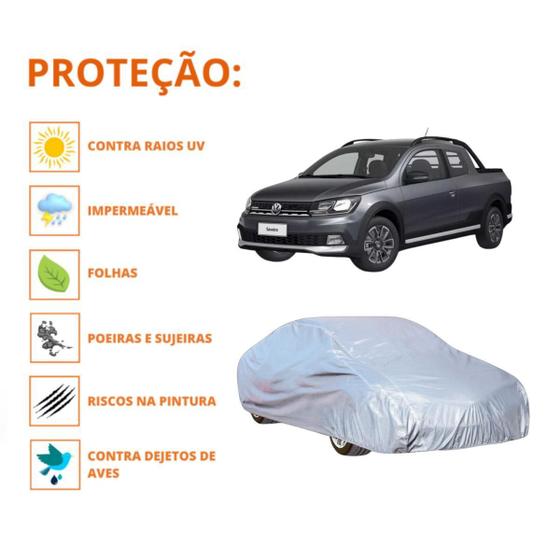 Imagem de Capa Cobrir Carro Volkswagen Saveiro Proteção Impermeável