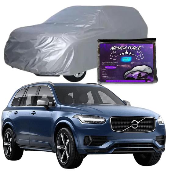 Imagem de Capa Cobrir Carro VOLVO XC90 100% Forrada Armada Force 100% Impermeável Forro Total Protege Sol Chuva Poeira Lona Proteção Automotiva Hatch e Sedan