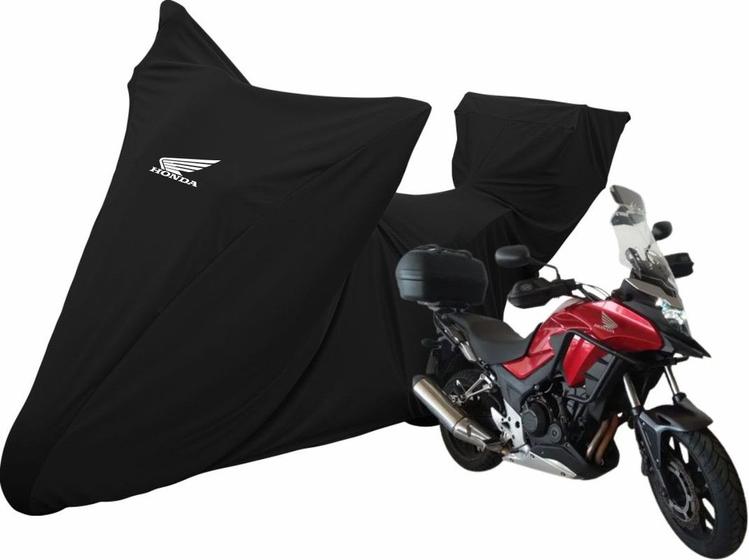 Imagem de Capa Cobrir Moto Honda Cb 500X Tecido Com Bauleto Top Case