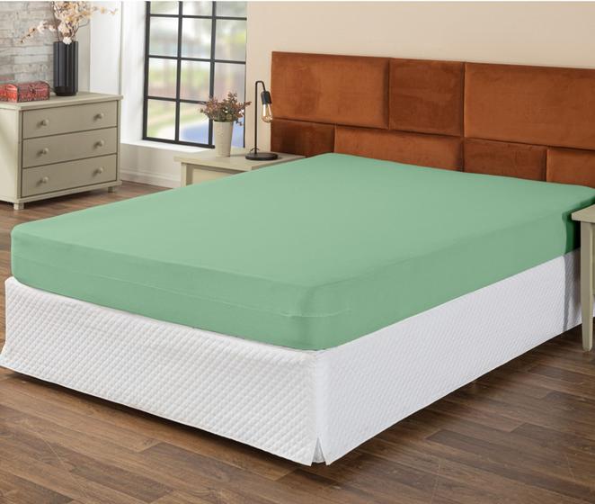 Imagem de Capa Colchão Protetora Casal 30cm Altura Com Zíper Cama Box Malha Algodão