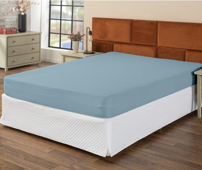 Imagem de Capa Colchão Protetora Queen Com Zíper Cama Box Malha Algodão 30cm Alt.