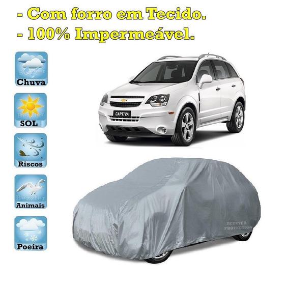 Imagem de Capa com forro cobrir carro Chevrolet Captiva 100% Impermeável Proteção Bezzter