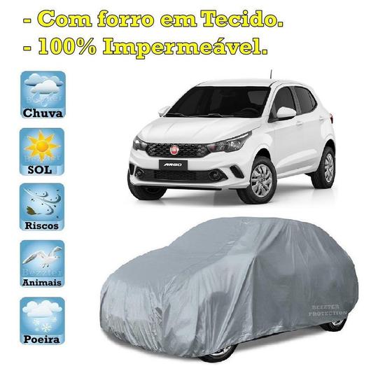 Imagem de Capa com forro cobrir carro Fiat Argo 100% Impermeável Proteção Bezzter