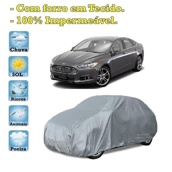 Imagem de Capa com forro cobrir carro Ford Fusion 100% Impermeável Proteção Bezzter