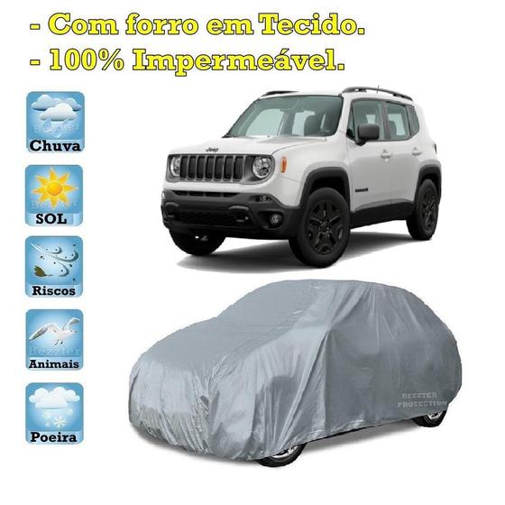 Imagem de Capa com forro cobrir carro Jeep Renegade 100% Impermeável Proteção Bezzter