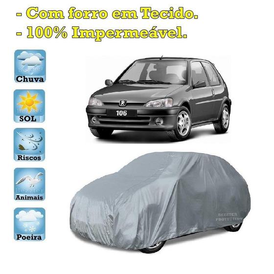 Imagem de Capa com forro cobrir carro Peugeot 106 100% Impermeável Proteção Bezzter