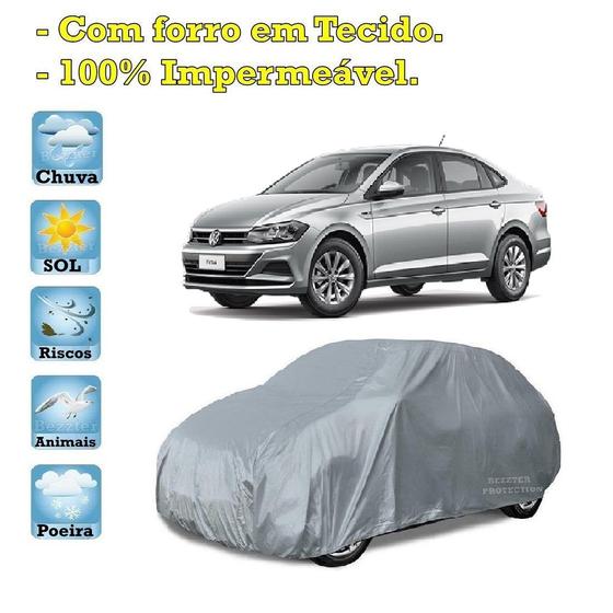 Imagem de Capa com forro cobrir carro Volkswagen Virtus 100% Impermeável Proteção Bezzter