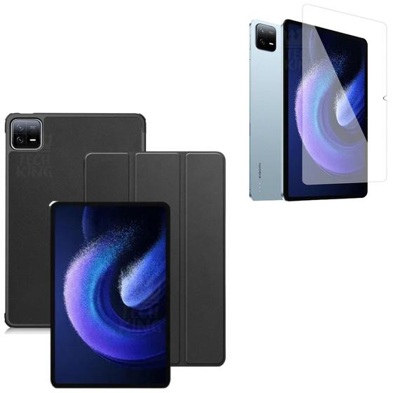 Imagem de Capa Com Interior Macio Para Xiaomi Pad 6 Pro 11" Pol+ Vidro