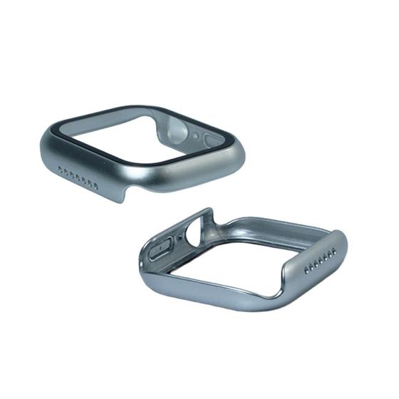 Imagem de Capa com Película de Vidro Nerdcase Compatível com Apple Watch 44mm, Prata Cromado