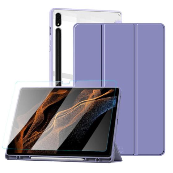 Imagem de Capa Com Slot + Vidro Para Tablet Samsung S8 Ultra 14.6 X906