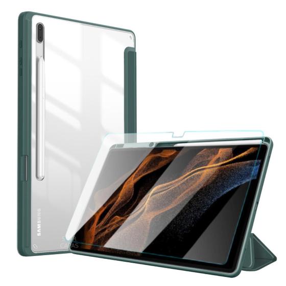 Imagem de Capa Com Slot + Vidro Para Tablet Samsung S8 Ultra 14.6 X906