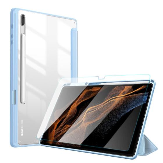 Imagem de Capa Com Slot + Vidro Para Tablet Samsung S8 Ultra 14.6 X906