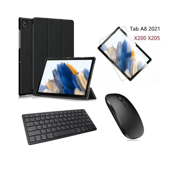 Imagem de Capa Com Teclado E Mouse Bluetooth + Película Para Tablet Galaxy A8 X200 X205 10.5