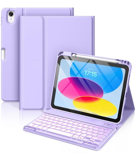 Imagem de Capa com Teclado Hamile para iPad 10ª Geração (10,9") - Cor Roxa
