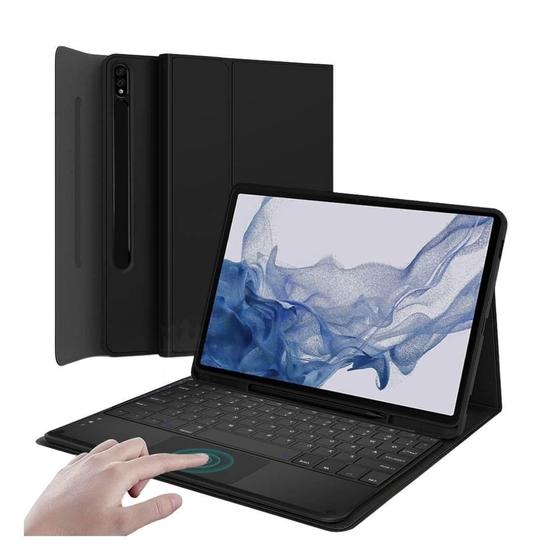 Imagem de Capa Com Teclado Magnético Auto Sleep Para S7 Fe T730/ T733
