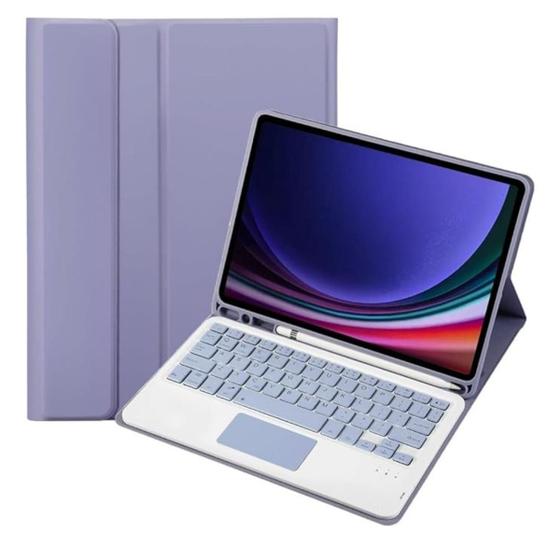 Imagem de Capa com Teclado para Galaxy Tab S9+ X816 X810 Lilás